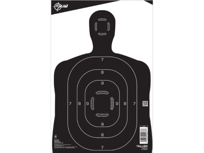 Allen EZ Aim Silhouette Paper Shooting Targets, 25 Count