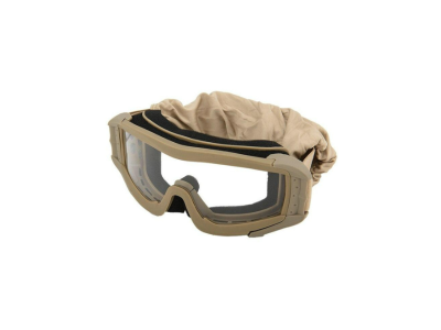 Lancer Tactical Safety Goggles, Clear Lens, Tan