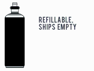 CO2 Tank, 12-oz., Refillable, Ships Empty