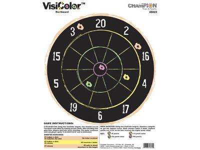 Champion VisiColor High-Visibility Paper Targets, Dartboard - 10pk