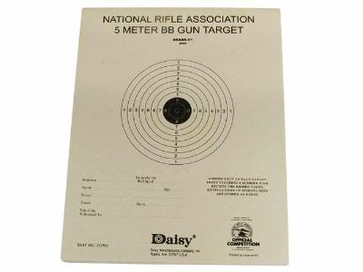 Daisy Official NRA 5-Meter BB Gun Targets, 6.75"x5.38", 50ct