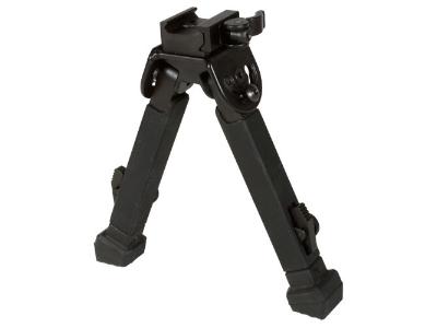 UTG Folding Metal Bipod, Quick-Detach, Rubber-Armored, Panning, Telescoping Legs