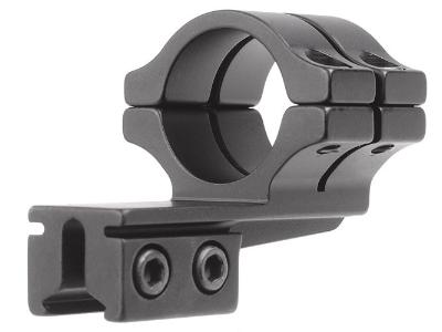 BKL Single 1" Double Strap Offset Ring, 3/8" or 11mm Dovetail, 1" Long, Medium, Black