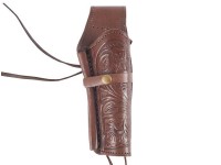 Western Justice 6 Leather Holster, Natural, Right Hand