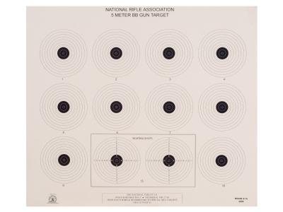 National Target NRA 5 meter BB Gun Target, 14"x12", 100ct.