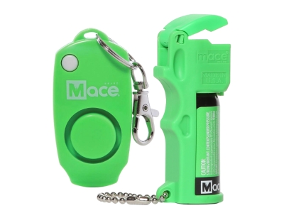 Mace Brand Pocket Size Pepper Spray and Personal Alarm Value Kit, Neon Green