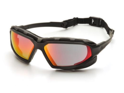 Pyramex Airsoft Safety Goggles Sky Red Mirror Lens