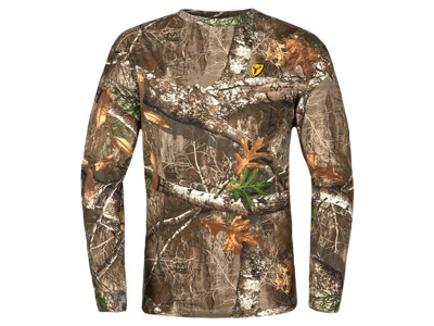 Blocker Shield Series Youth Fused Cotton L/S Shirt, Realtree Edge, Medium