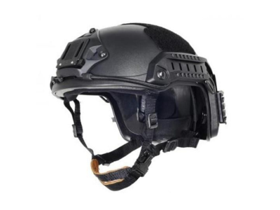 Lancer Tactical Military Style Helmet w/ NVG Mount, Black