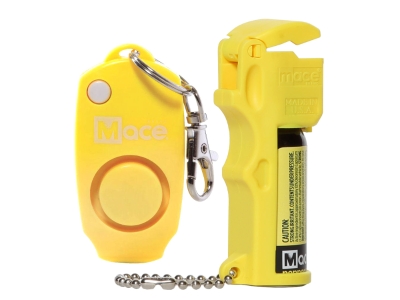 Mace Brand Pocket Size Pepper Spray and Personal Alarm Value Kit, Neon Yellow