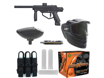 JT Stealth Ready to Play Paintball Marker Gun Kit includes Goggle, Hopper,  Squeegee, 90g CO2 and Adapter 