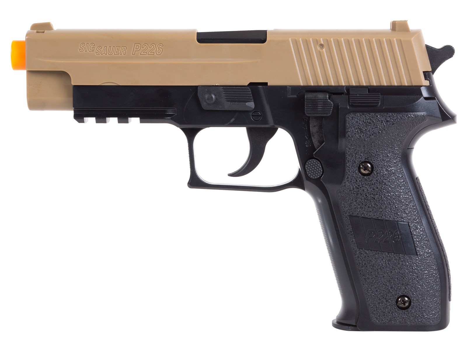 SIG Sauer P226 Airsoft Pistol, Black/Tan. Airsoft gun | Pyramyd Air