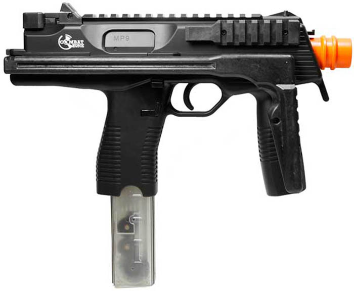 Combat Zone MAG-9 Electric Submachine Gun, Black | Pyramyd Air