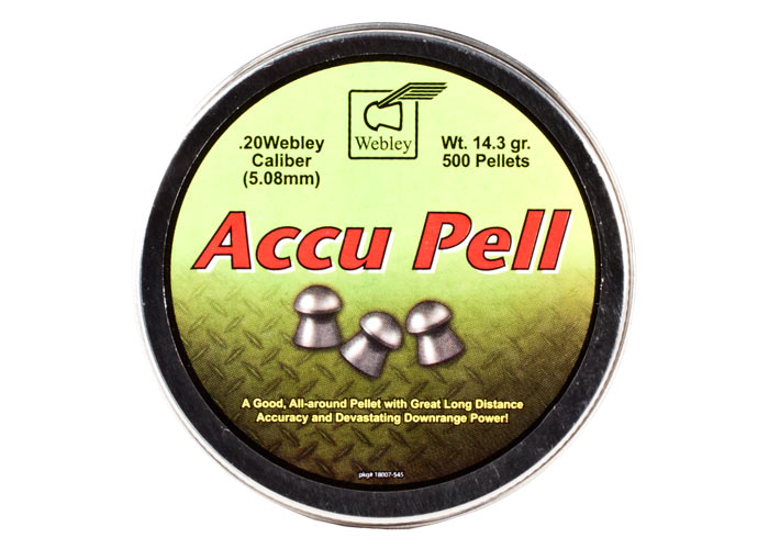 Webley Accu Pell Pellets, .20 Cal, 14.30 Grains, Domed, 500ct | Pyramyd Air
